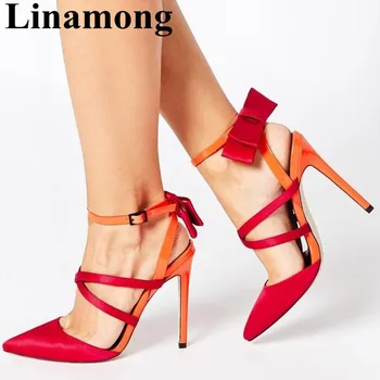 2019 Sexy Sample Lace-up Thin High Heel And Pointed Toe Shoes Fashion Mixed Color Butterfly-Knot Decoration Summer Women Sandals
2019 Sexy Sample Lace-up Thin High Heel And Pointed Toe Shoes Fashion Mixed Color Butterfly-Knot Decoration Summer Women Sandals