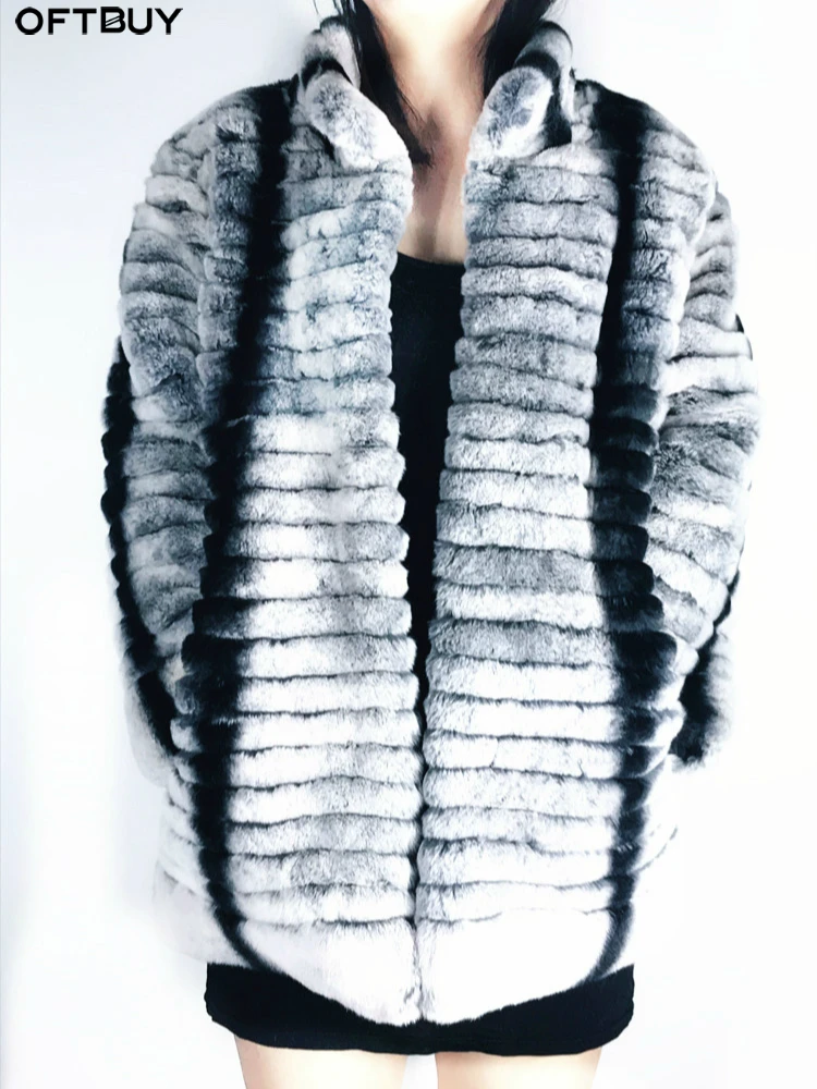 OFTBUY 2019 Real Fur Coat Winter Jacket Women Natural Rex Rabbit Fur Outerwear Striped Thick Warm Brand Luxury Streetwear New
OFTBUY 2019 Real Fur Coat Winter Jacket Women Natural Rex Rabbit Fur Outerwear Striped Thick Warm Brand Luxury Streetwear New