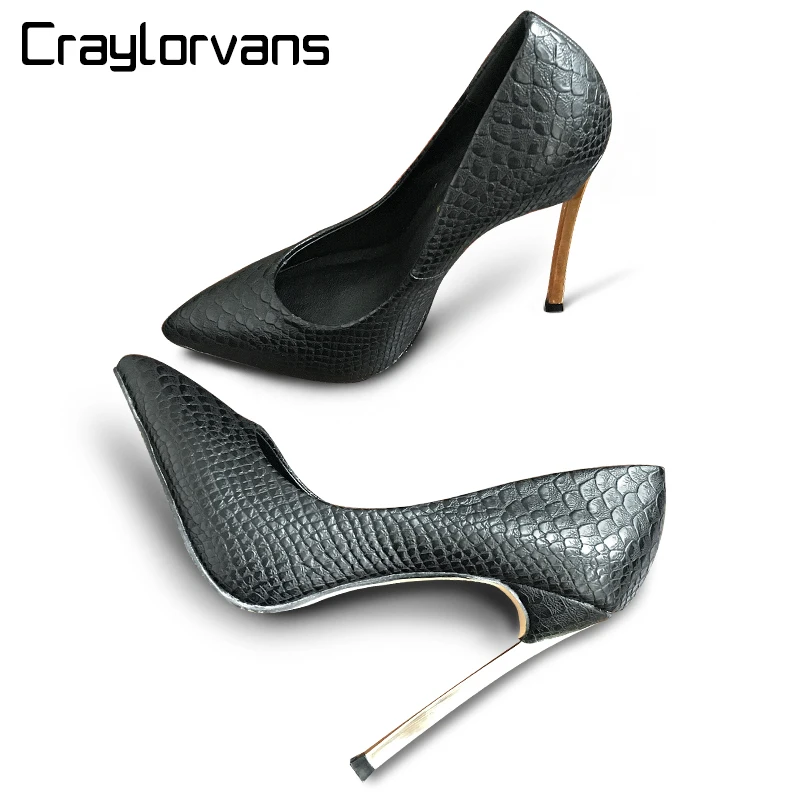 Craylorvans Top Quality Crocodile Printed Metal Thin Heels Women Pumps Black White Color Sexy Wedding Pointed Toe chaussure
Craylorvans Top Quality Crocodile Printed Metal Thin Heels Women Pumps Black White Color Sexy Wedding Pointed Toe chaussure