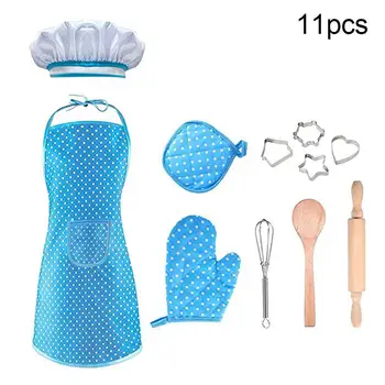 11Pcs/Set Kids Cooking Baking Apron Molds Chef Role Play Toy Kitchen Supplies Role Cooking Mould Tools Gloves Set
11Pcs/Set Kids Cooking Baking Apron Molds Chef Role Play Toy Kitchen Supplies Role Cooking Mould Tools Gloves Set