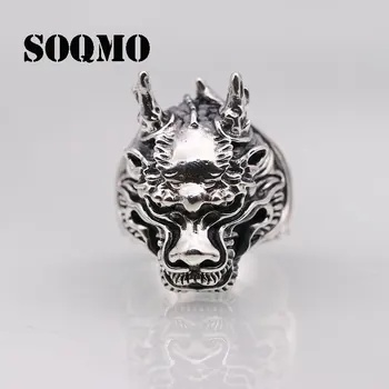 SOQMO Men's Ring 100% Real 925 Sterling Silver Punk Dragon Adjustable fashion Animal Ring jewelry Christmas Gift SQM222
SOQMO Men's Ring 100% Real 925 Sterling Silver Punk Dragon Adjustable fashion Animal Ring jewelry Christmas Gift SQM222