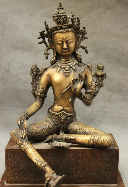 JP S0606 12" Tibet Pure Bronze Handwork Buddhism Green Tara Goddess Kwan-Yin Statue Set
JP S0606 12" Tibet Pure Bronze Handwork Buddhism Green Tara Goddess Kwan-Yin Statue Set