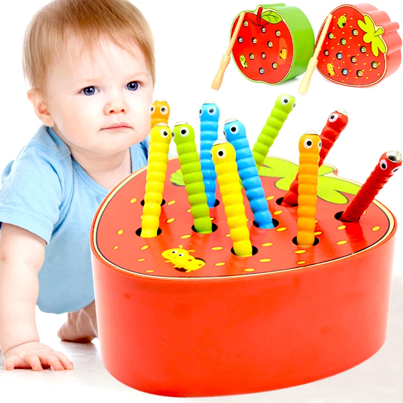 Early Educational Toy Baby Learning Wooden Blocks Girls Boys Toys Catch Worms Game Magnetic Wooden Toy For Children Kids
Early Educational Toy Baby Learning Wooden Blocks Girls Boys Toys Catch Worms Game Magnetic Wooden Toy For Children Kids