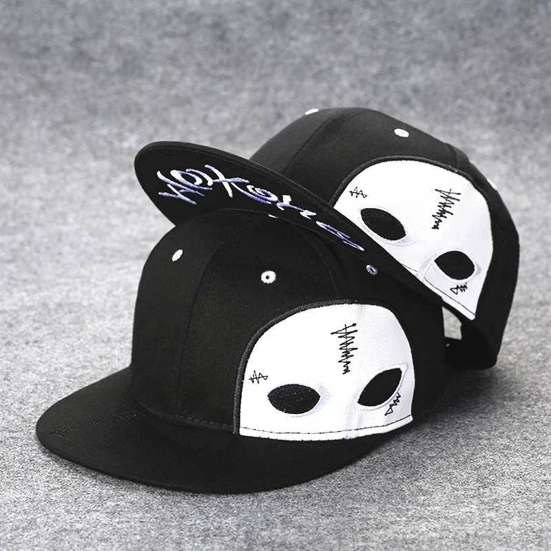 Devil Face Embroidery Breathable Hip Hop Caps Men Women Flat Bill Baseball hat for Adult Mischief Street Student Driver Cap PY07
Devil Face Embroidery Breathable Hip Hop Caps Men Women Flat Bill Baseball hat for Adult Mischief Street Student Driver Cap PY07