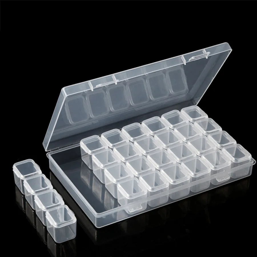 28 lattices Rectangle jewelry storage plastic Boxes beads rhinestones pearls diy nail arts accessories container
28 lattices Rectangle jewelry storage plastic Boxes beads rhinestones pearls diy nail arts accessories container