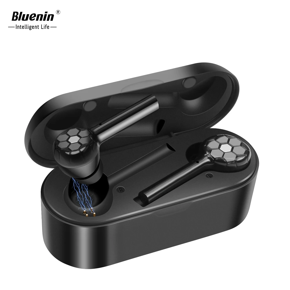 Bluenin T12 Bluetooth 5.0 TWS Headphones In-Ear True Wireless Stereo Earphone IPX5 Headset Earbuds with 1000mAh Charging box
Bluenin T12 Bluetooth 5.0 TWS Headphones In-Ear True Wireless Stereo Earphone IPX5 Headset Earbuds with 1000mAh Charging box