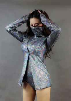Silver Gray Sparkly Bodysuit Coat Clothes Set Female Singer DJ Performance Stage Outfit Evening Show Birthday Prom Wear Set
Silver Gray Sparkly Bodysuit Coat Clothes Set Female Singer DJ Performance Stage Outfit Evening Show Birthday Prom Wear Set
