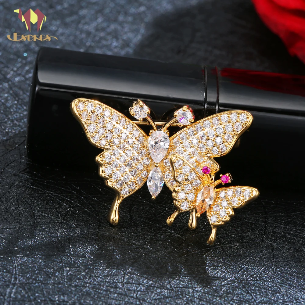 Women's Brooch Golden Pretty Butterflies Brooches Zircon Brooches and Pins for Women Clothes Suit Jewelry bijouterie
Women's Brooch Golden Pretty Butterflies Brooches Zircon Brooches and Pins for Women Clothes Suit Jewelry bijouterie