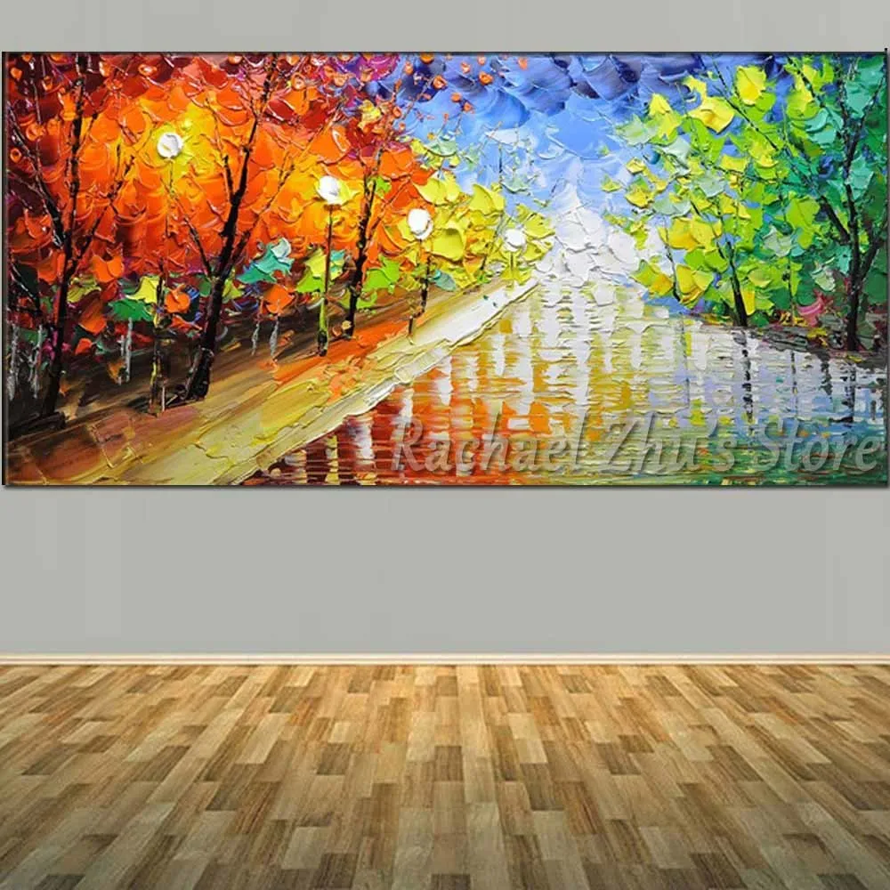 Large Size Hand Painted Abstract Color Palette Knife Road Landscape Oil Painting On Canvas Wall Picture Living Room BHome Decor
Large Size Hand Painted Abstract Color Palette Knife Road Landscape Oil Painting On Canvas Wall Picture Living Room BHome Decor