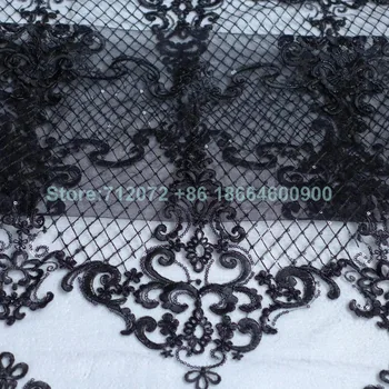 La Belleza 1 yard Black/ivory(Off-white) robin sequins on netting embroidered wedding/ evinging/show dress france lace fabric
La Belleza 1 yard Black/ivory(Off-white) robin sequins on netting embroidered wedding/ evinging/show dress france lace fabric
