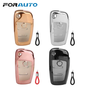 FORAUTO Protective Key Shell Cover TPU Car Key Case Fob For Audi Q3 A4L A6L Q5 Q7 A1 A3 Flip Auto Accessories Remote Keychain
FORAUTO Protective Key Shell Cover TPU Car Key Case Fob For Audi Q3 A4L A6L Q5 Q7 A1 A3 Flip Auto Accessories Remote Keychain