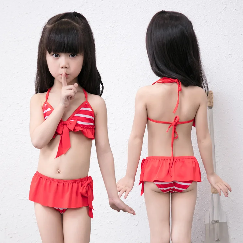 2019 Summer New Pop Kids Swimsuit Striped Bow Children Swimwear Kids Separate Two Pieces Skirted Swimsuit Girls Bikini Swim Wear
2019 Summer New Pop Kids Swimsuit Striped Bow Children Swimwear Kids Separate Two Pieces Skirted Swimsuit Girls Bikini Swim Wear
