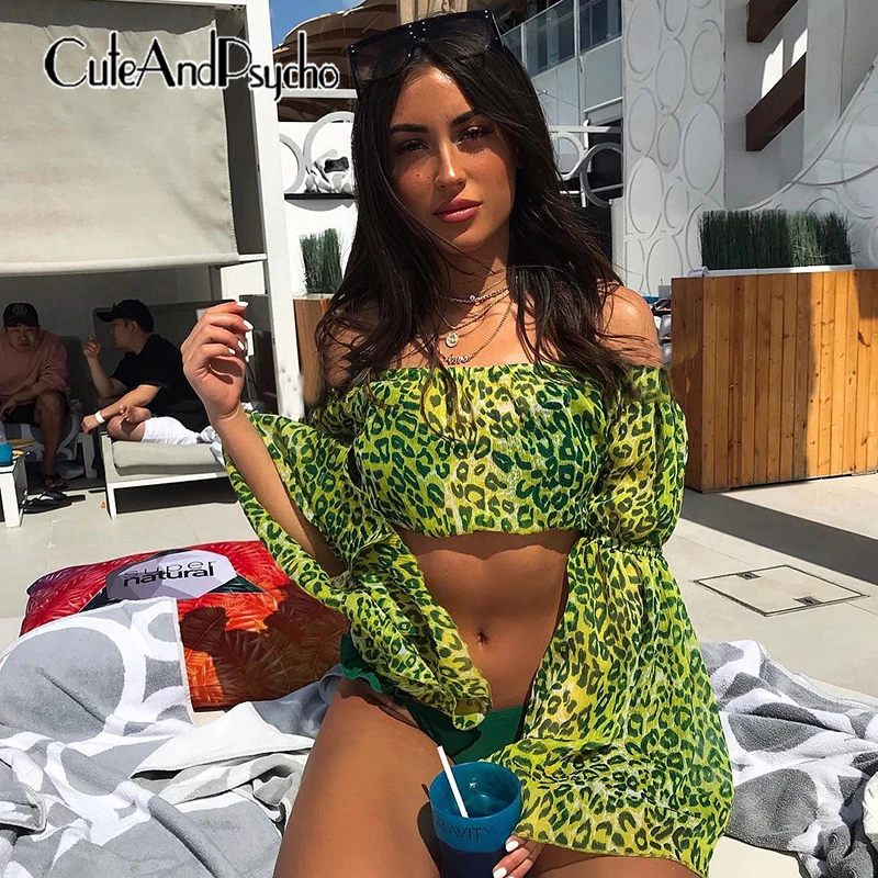 2019 Green Leopard Sexy TShirt Women Off Shoulder Top Tees Femme Backless Crop Top Summer Streetwear Beach Holiday Cuteandpsycho
2019 Green Leopard Sexy TShirt Women Off Shoulder Top Tees Femme Backless Crop Top Summer Streetwear Beach Holiday Cuteandpsycho