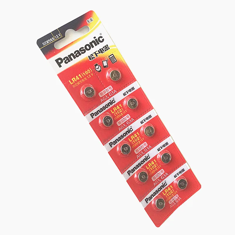 Wholesale 10Pcs 1.5V PANASONIC LR41 192 Button Cell Alkaline Batteries Freeshipping
Wholesale 10Pcs 1.5V PANASONIC LR41 192 Button Cell Alkaline Batteries Freeshipping