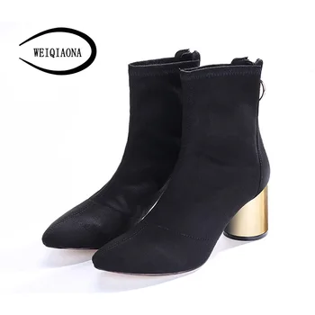 SHUNRUYAN New Brand Design Elegant Shoes Women Winter Shoes Short Boots High Heels Pointed Toe Party Shoes Dress Shoes
SHUNRUYAN New Brand Design Elegant Shoes Women Winter Shoes Short Boots High Heels Pointed Toe Party Shoes Dress Shoes
