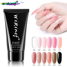 Wisinef желе поли гель УФ прозрачный гель для наращивания и моделирования быстро сухой дизайн ногтей длинные натуральные ногти верхнее покрыт...(China)