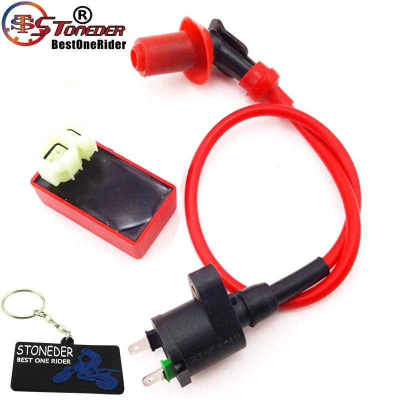 STONEDER Red Racing Ignition Coil 6 Pins Wires AC CDI Box For Chinese GY6 50cc 125cc 150cc Engine ATV Quad Go Kart Moped Scooter
STONEDER Red Racing Ignition Coil 6 Pins Wires AC CDI Box For Chinese GY6 50cc 125cc 150cc Engine ATV Quad Go Kart Moped Scooter