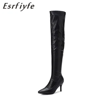 ESRFIYFE 2019 New Sexy Stretch Soft Leather Over The Knee Boots Womens Thigh High Heels Boots Pointed Toe Party Winter Boots
ESRFIYFE 2019 New Sexy Stretch Soft Leather Over The Knee Boots Womens Thigh High Heels Boots Pointed Toe Party Winter Boots