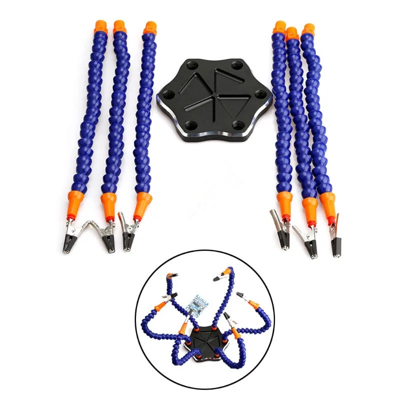 New 6-Claw Helping Power Tool Soldering Station PCB Holder Flexible Arm Welding Accessories
New 6-Claw Helping Power Tool Soldering Station PCB Holder Flexible Arm Welding Accessories