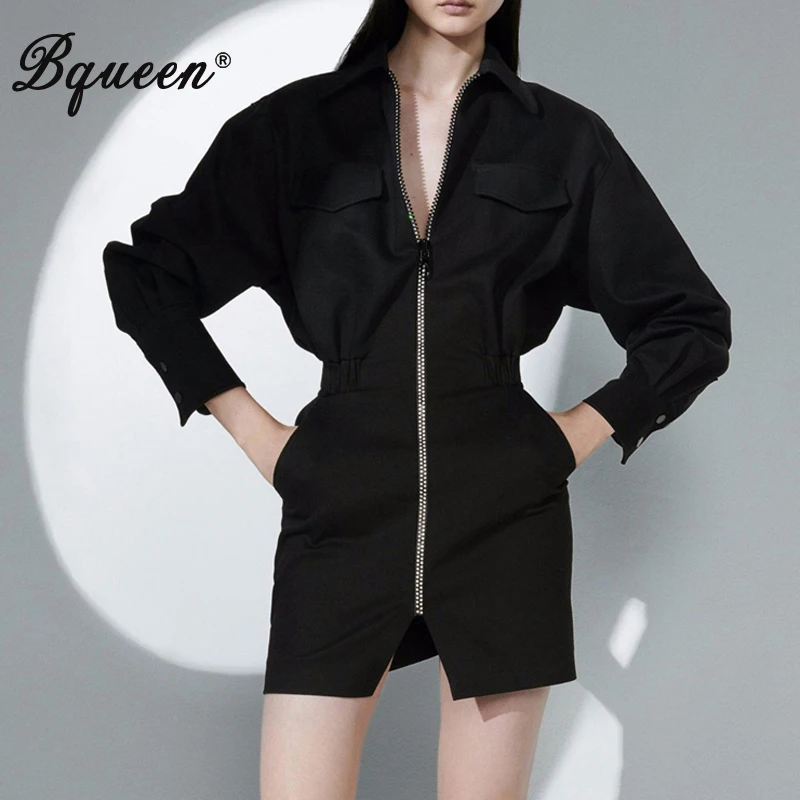 Bqueen Solid Bodycon Women Dress Fashion Mini Long Sleeve Stand Neck Long Zipper Women Party Dress Vestidos 2019
Bqueen Solid Bodycon Women Dress Fashion Mini Long Sleeve Stand Neck Long Zipper Women Party Dress Vestidos 2019