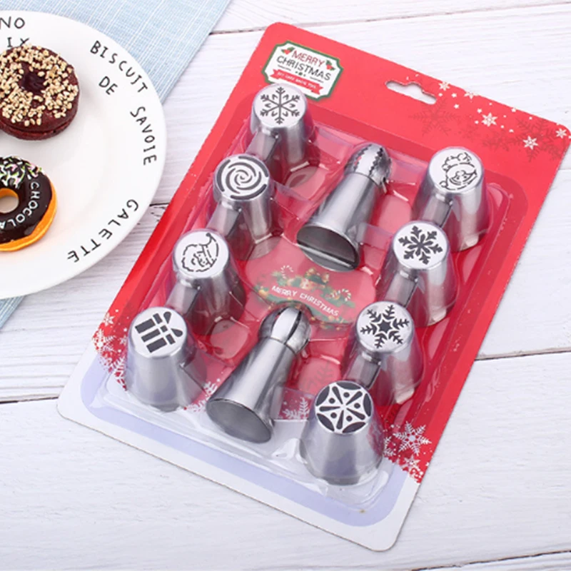 Merry Christmas cake decorating tip sets stainless steel icing frosting tips cupcake cookie baking pastry accessories
Merry Christmas cake decorating tip sets stainless steel icing frosting tips cupcake cookie baking pastry accessories