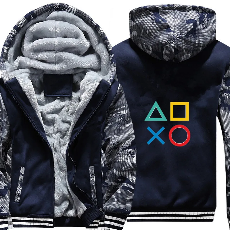 Men's Game PS4 Playstation Winter camouflage Hoodie Casual Super Warm Jacket Coat fleece Thicken Zipper Hooded Sweatshirts
Men's Game PS4 Playstation Winter camouflage Hoodie Casual Super Warm Jacket Coat fleece Thicken Zipper Hooded Sweatshirts