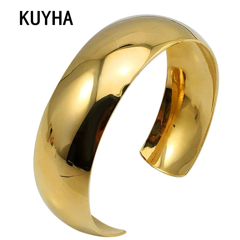 Fashion Shiny Gold Cuff Bracelets & Bangles for Women Jewelry Female Wide Bracelet Punk Style Trendy Accessories
Fashion Shiny Gold Cuff Bracelets & Bangles for Women Jewelry Female Wide Bracelet Punk Style Trendy Accessories
