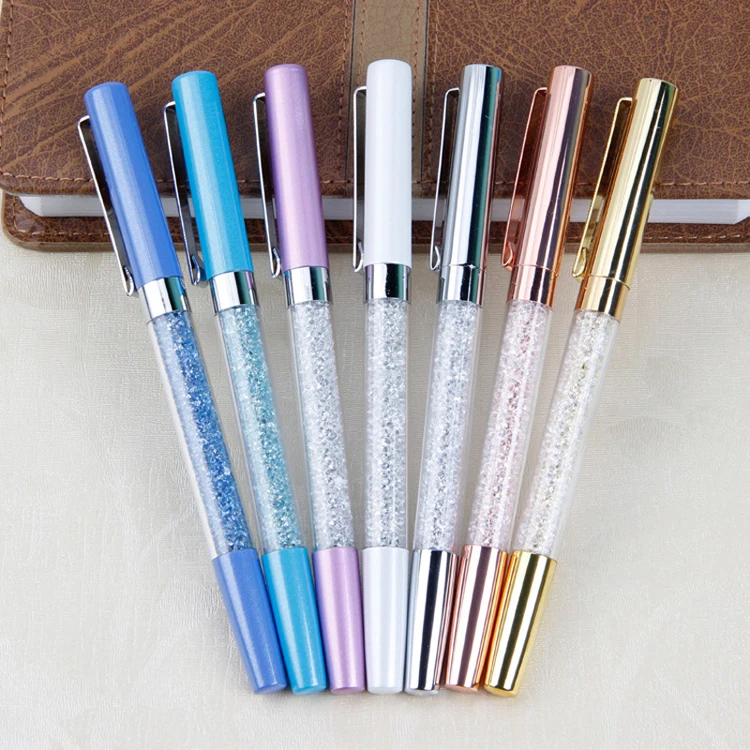 PHANTACI Creative Metal Crystal Diamond Ball Pen Set Stationery Refill 0.5mm Signature Ballpoint Pen for Office School Supplies 11