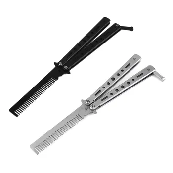 16Pcs Stainless Steel Silver Black Practice Butterfly Knife Trainer Training Folding Knife Outdoor Camping Knife Comb Wholesale
16Pcs Stainless Steel Silver Black Practice Butterfly Knife Trainer Training Folding Knife Outdoor Camping Knife Comb Wholesale