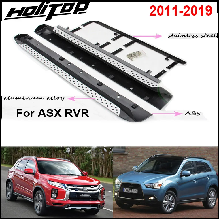 side step nerf bar running board for Mitsubishi ASX RVR,"BM" hot model,aluminium alloy+stainless steel+ABS, for ASX 2011-2019
side step nerf bar running board for Mitsubishi ASX RVR,"BM" hot model,aluminium alloy+stainless steel+ABS, for ASX 2011-2019