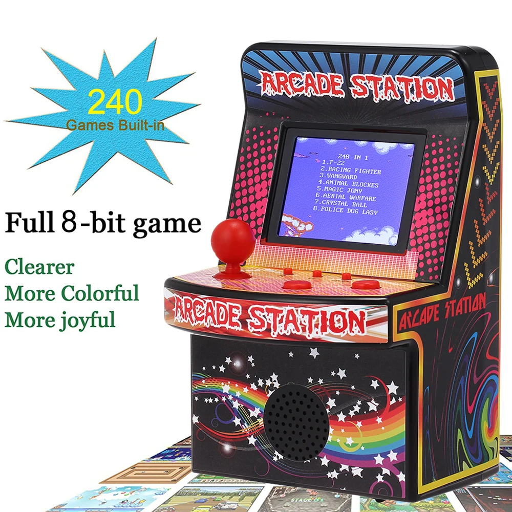 2018 new Portable Retro Handheld Game Console 8-Bit Game Machine Mini Arcade Games Built-in 240 Classic Games for Kids
2018 new Portable Retro Handheld Game Console 8-Bit Game Machine Mini Arcade Games Built-in 240 Classic Games for Kids