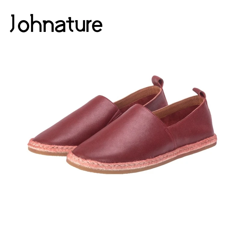 Женские туфли из натуральной овечьей кожи Johnature повседневные лоферы в стиле