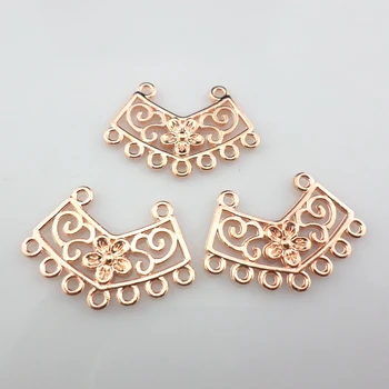 20pcs Alloy Rose Gold Necklace Connectors Bails Flower Charms Pendants 27x18mm Jewelry Findings
20pcs Alloy Rose Gold Necklace Connectors Bails Flower Charms Pendants 27x18mm Jewelry Findings