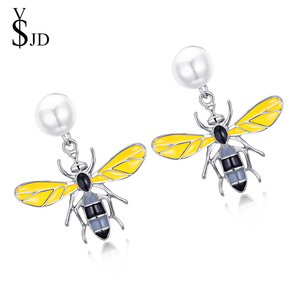 New Stud Earrings for Women Silver&Gold Color bee Design Simulated Pearl Earrings Fashion Jewelry 2019
New Stud Earrings for Women Silver&Gold Color bee Design Simulated Pearl Earrings Fashion Jewelry 2019