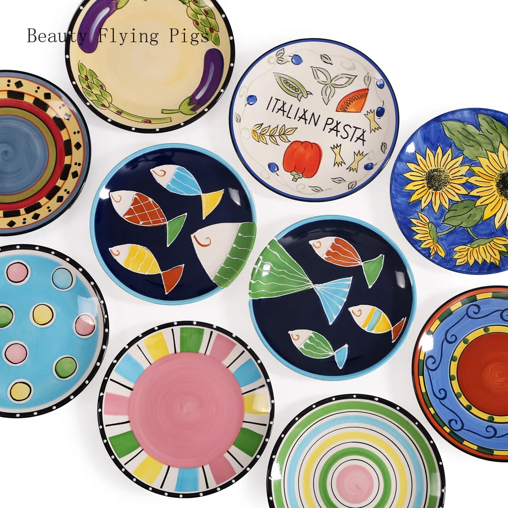 New creative hand-painted ceramics Western dish bowl set plate glaze color fashion personality ceramic tableware personality
New creative hand-painted ceramics Western dish bowl set plate glaze color fashion personality ceramic tableware personality