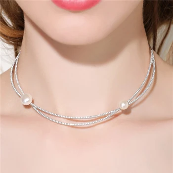 YP179 Luxury Rose Gold AAA Zircon Collar Necklace Pearl 925 Sterling Silver Cuff Torques Elegant Bridal Wedding Jewelry
YP179 Luxury Rose Gold AAA Zircon Collar Necklace Pearl 925 Sterling Silver Cuff Torques Elegant Bridal Wedding Jewelry