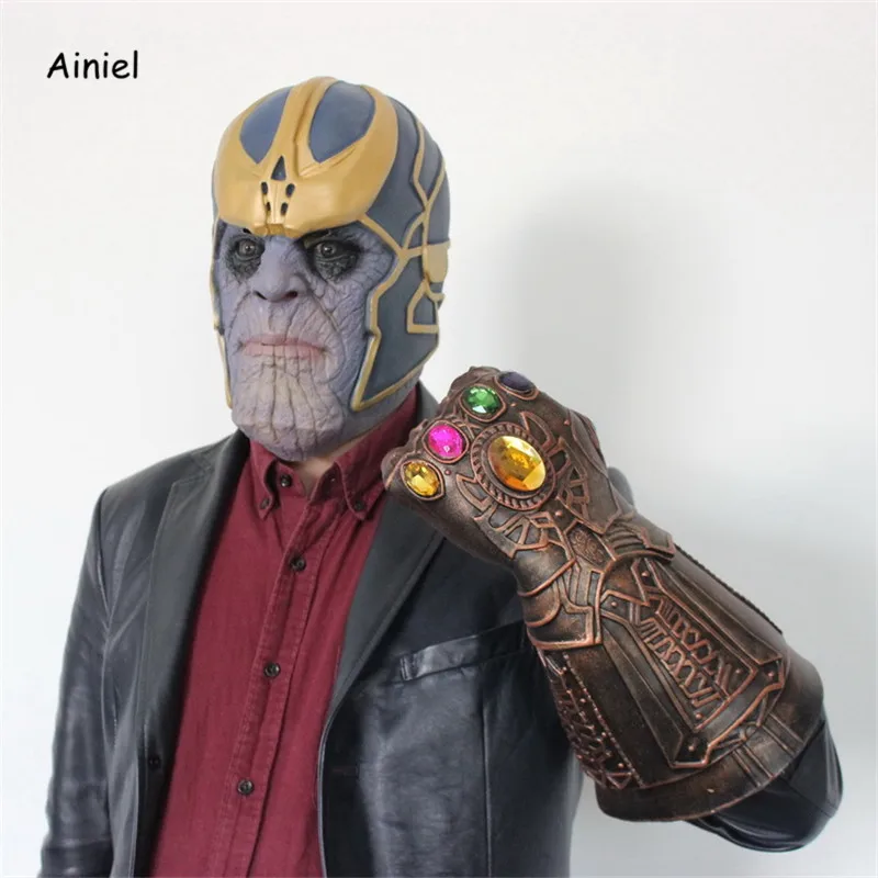 Ainiel Thanos Gauntlet Infinity Mask Cosplay Avengers Endgame 4 Thanos Gloves Helmet Latex mask Halloween Thanos mask for men
Ainiel Thanos Gauntlet Infinity Mask Cosplay Avengers Endgame 4 Thanos Gloves Helmet Latex mask Halloween Thanos mask for men