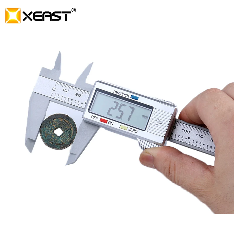 XEAST 6-Inch 150mm Carbon Fiber Electronic Digital Vernier Caliper Micrometer Measuring Tool Digital Ruler
XEAST 6-Inch 150mm Carbon Fiber Electronic Digital Vernier Caliper Micrometer Measuring Tool Digital Ruler