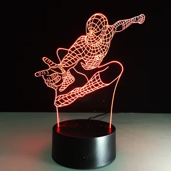 Spiderman RGB Color Changing 3D Led Light Visual Night Lights Decorative Table Lamp USB LED Creative Lighting Lamp Chrismas Gift
Spiderman RGB Color Changing 3D Led Light Visual Night Lights Decorative Table Lamp USB LED Creative Lighting Lamp Chrismas Gift