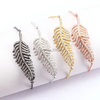 Charm 10Pcs Mix Color Micro Pave Cubic Zirconia Leaf Connectors Bracelets Adjustable Chain Bracelet
Charm 10Pcs Mix Color Micro Pave Cubic Zirconia Leaf Connectors Bracelets Adjustable Chain Bracelet