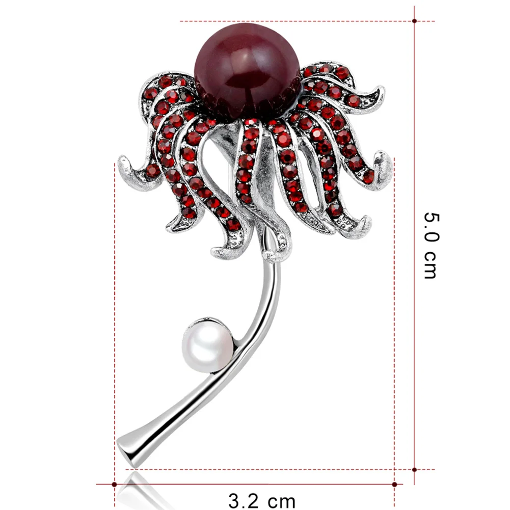 Vintage Alloy Creative Octopus Flower Rhinestone Scarf Pins And Brooches For Women Wedding Party Pearl Brooch Pins
Vintage Alloy Creative Octopus Flower Rhinestone Scarf Pins And Brooches For Women Wedding Party Pearl Brooch Pins