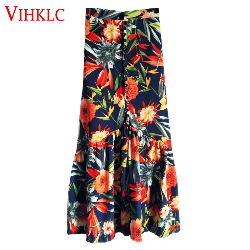 Flower print long skirt women Summer beach casual maxi skirt female 2018 Spring Summer high waist wrap skirt D91
Flower print long skirt women Summer beach casual maxi skirt female 2018 Spring Summer high waist wrap skirt D91