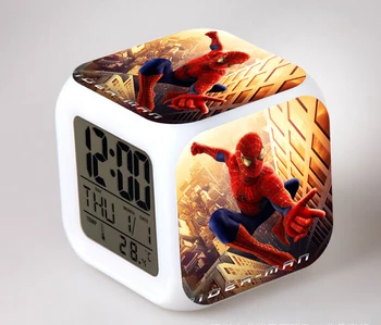 Anime Spiderman Action Figure Color Change Multi-function LED Glowing Change Digital Alarm Clock Glowing Toys Doll
Anime Spiderman Action Figure Color Change Multi-function LED Glowing Change Digital Alarm Clock Glowing Toys Doll