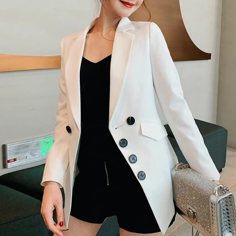 Autumn long sleeve blazer women Button solid white suit office ladies jacket women ladies blazer women blazers and jackets B661
Autumn long sleeve blazer women Button solid white suit office ladies jacket women ladies blazer women blazers and jackets B661