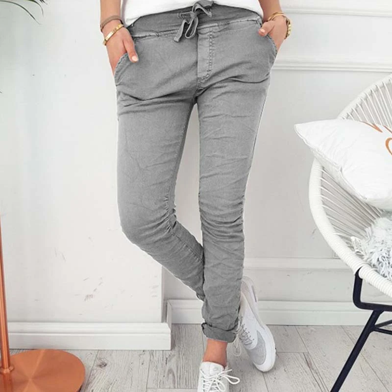 Skinny Pant Women Sexy Pencil Pant Summer Female High Waist Casual Drawstring Long Trouser Stretch Ripped Pants
Skinny Pant Women Sexy Pencil Pant Summer Female High Waist Casual Drawstring Long Trouser Stretch Ripped Pants