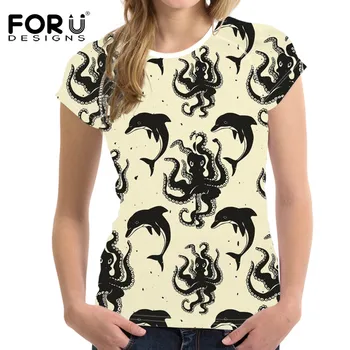 FOURDEIGNS Cute Short Sleeve T-Shirt OCTOPUS Print Summer Funny T-shirt Women Female Clothing Tops Causal Tops Shirts Dropshipp
FOURDEIGNS Cute Short Sleeve T-Shirt OCTOPUS Print Summer Funny T-shirt Women Female Clothing Tops Causal Tops Shirts Dropshipp