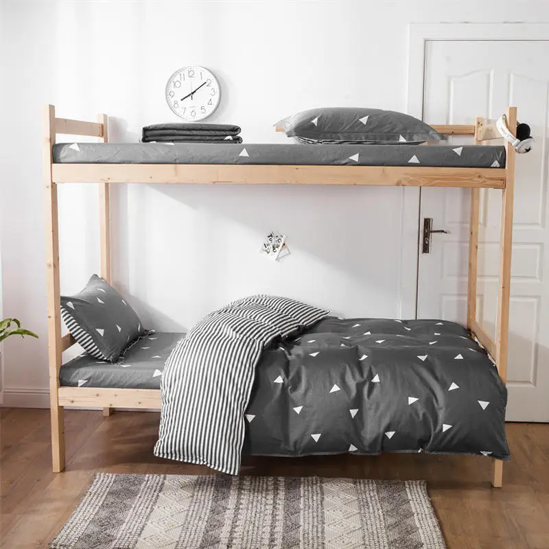 100% Cotton Bedding Sets Gray Pattern 3pcs Students Dormitory Flat Sheet Duvets Cover Comforter Bed Linen Set With Pillowcase
100% Cotton Bedding Sets Gray Pattern 3pcs Students Dormitory Flat Sheet Duvets Cover Comforter Bed Linen Set With Pillowcase