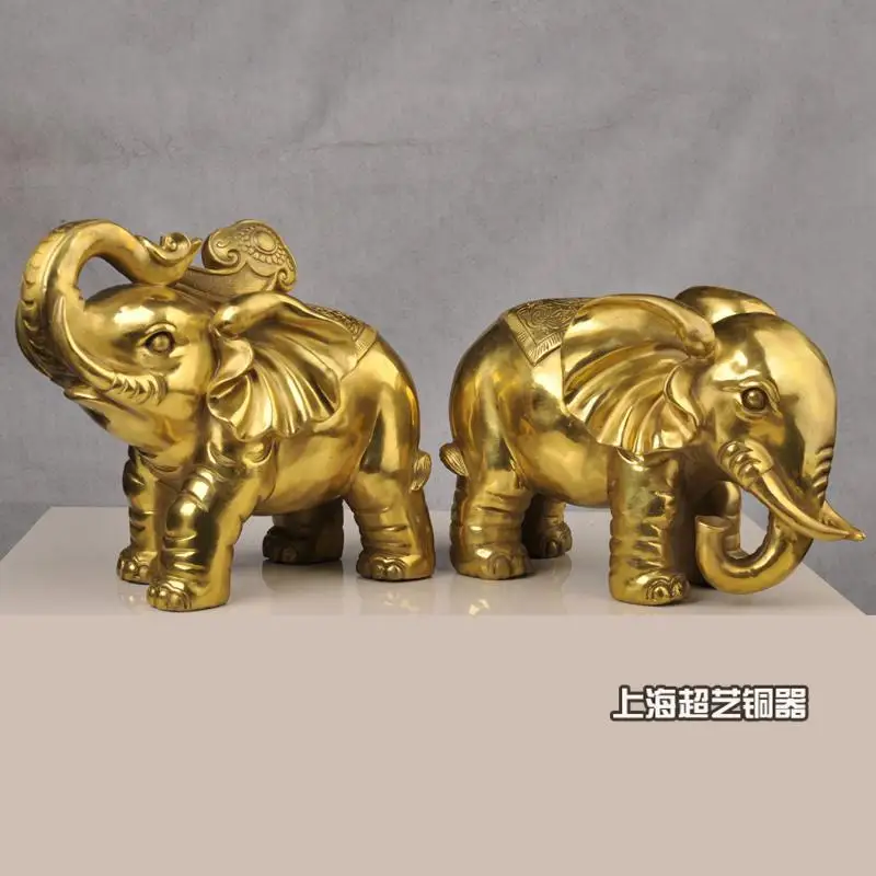 Pure copper Caifu elephant 1 pair Lucky Elephant absorption property of copper as the living room office furnishingsroom
Pure copper Caifu elephant 1 pair Lucky Elephant absorption property of copper as the living room office furnishingsroom