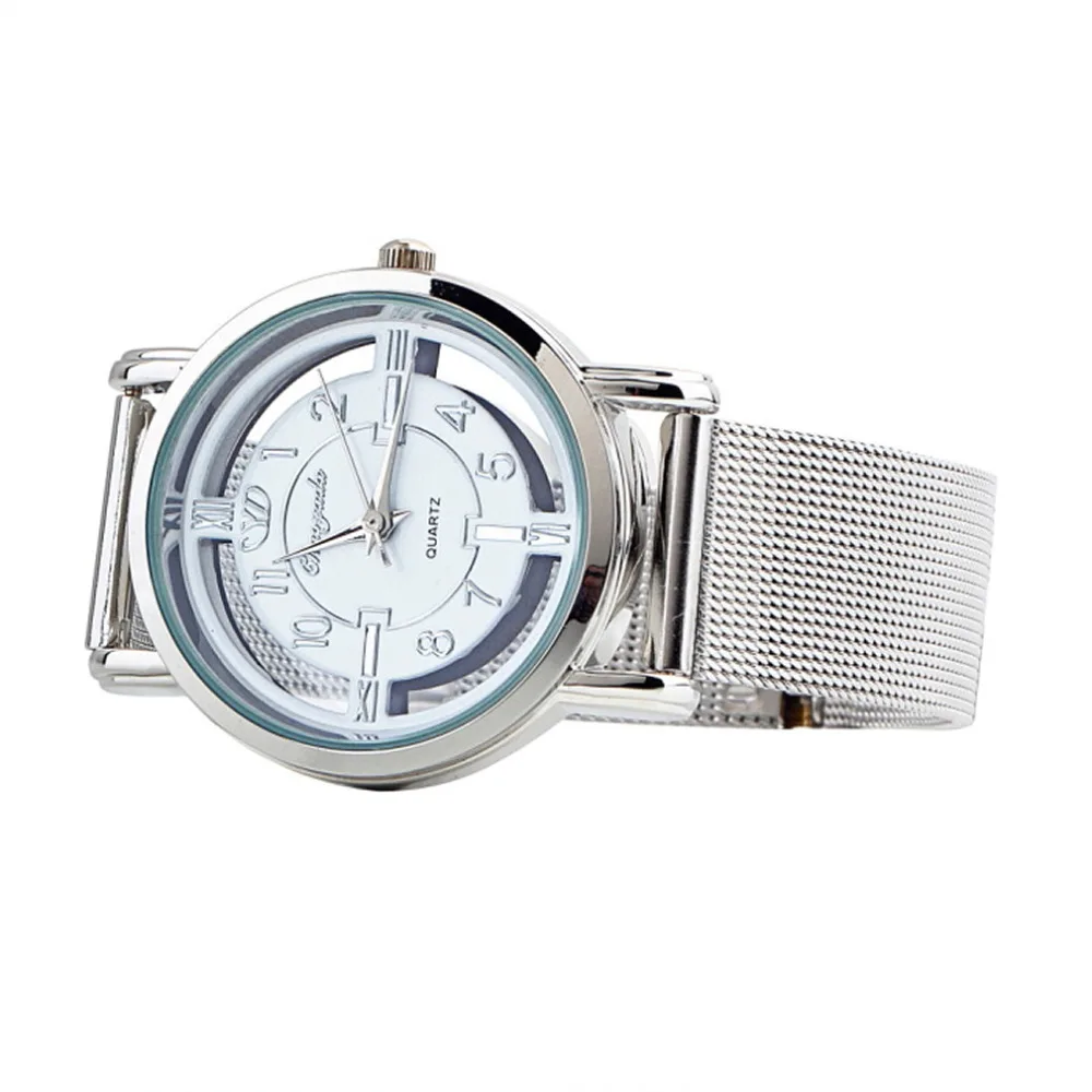 Women Lady Hollow Stainless Steel Strap Silver Color Mesh Analog Bracelet Quartz Wrist Watch Girls Valentine gifts 2018
Women Lady Hollow Stainless Steel Strap Silver Color Mesh Analog Bracelet Quartz Wrist Watch Girls Valentine gifts 2018