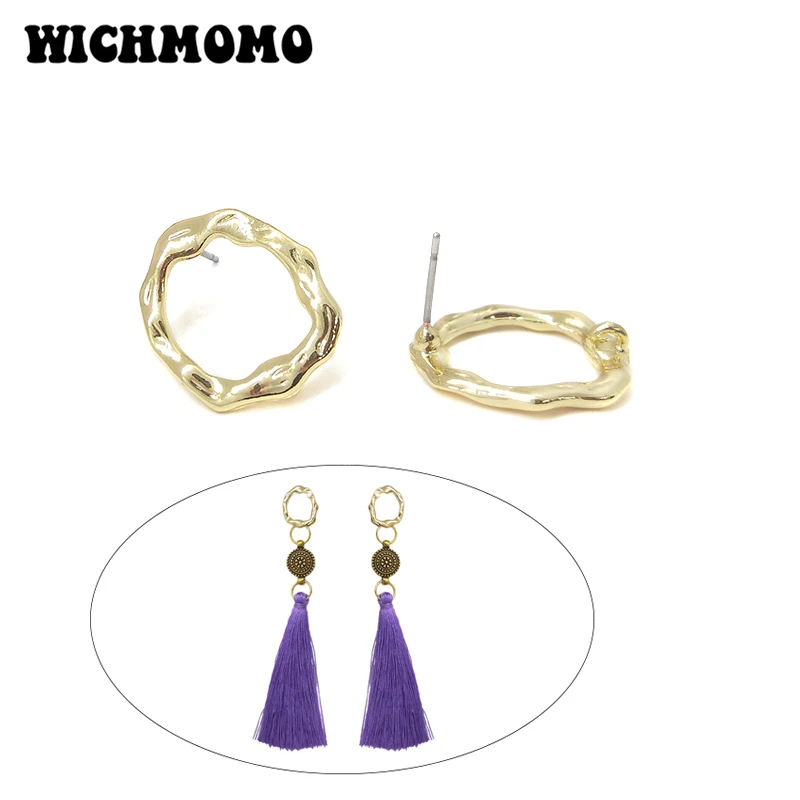 New 20*17mm 10pieces/bag Zinc Alloy Gold Irregularity Round Earring Base Connectors Linkers for DIY Earring Jewelry Accessories
New 20*17mm 10pieces/bag Zinc Alloy Gold Irregularity Round Earring Base Connectors Linkers for DIY Earring Jewelry Accessories